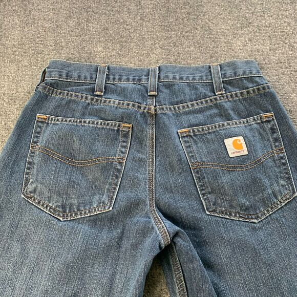 Carhartt Mens Relaxed Fit Blue Jeans Straight Med Wash Size 32 x 28 - Picture 3 of 14